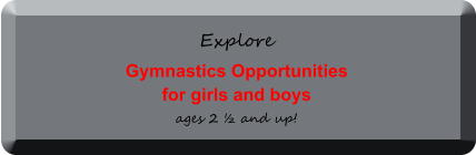 Explore Gymnastics Opportunities for girls and boys ages 2 ½ and up!